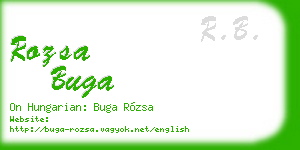 rozsa buga business card
