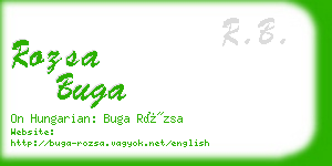 rozsa buga business card